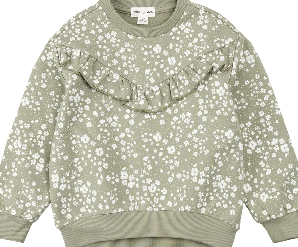 Floral Print Sweatshirt - Girls