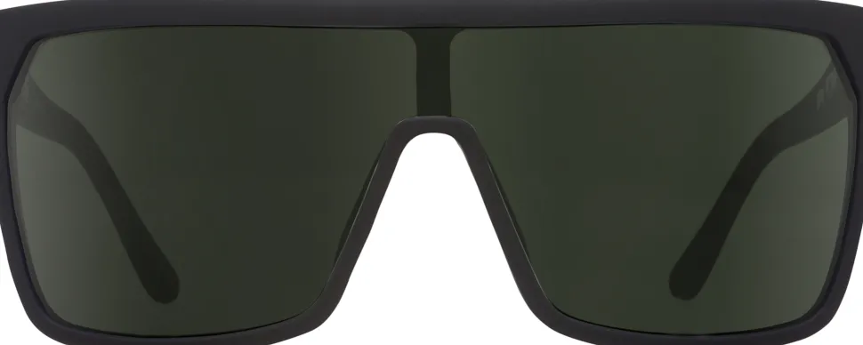 Flynn Sunglasses - Soft Matte Black Frame - Happy Gray Green Lens