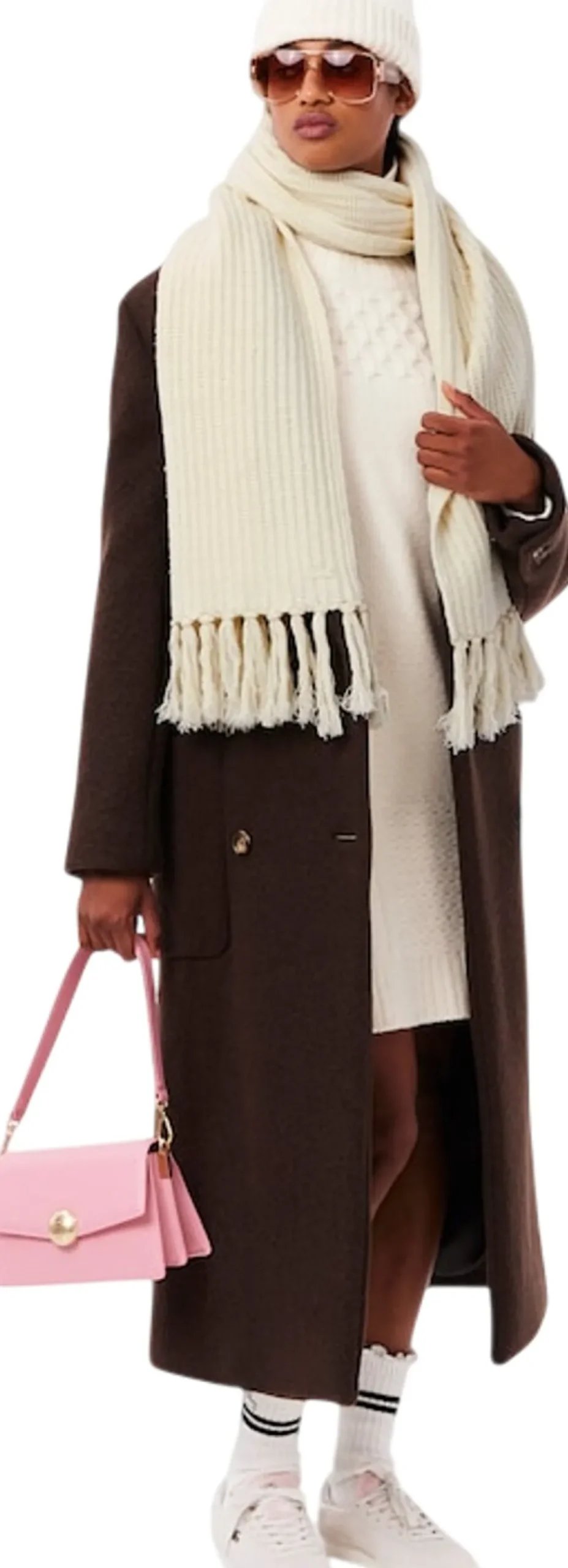 Fringed Wool Scarf - Women's