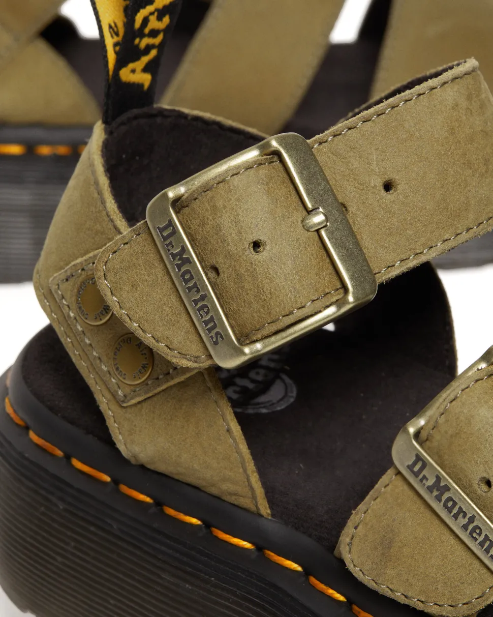 Gryphon Quad Leather Platform Sandals - Women's