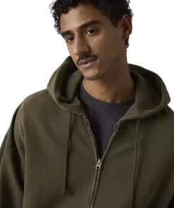 Hayes Boxy Grunge Wash Full-Zip Sweatshirt - Men's
