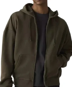 Hayes Boxy Grunge Wash Full-Zip Sweatshirt - Men's