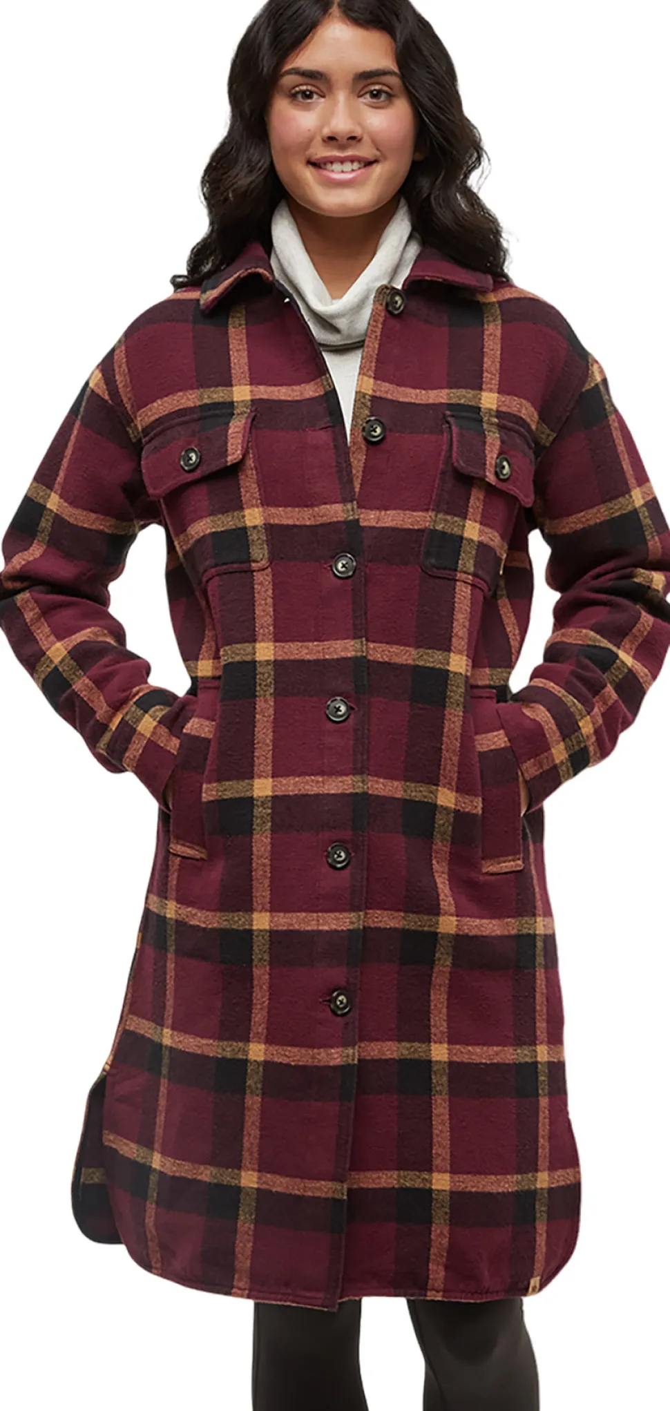 Heavy Weight Flannel Long Jacket - Women's