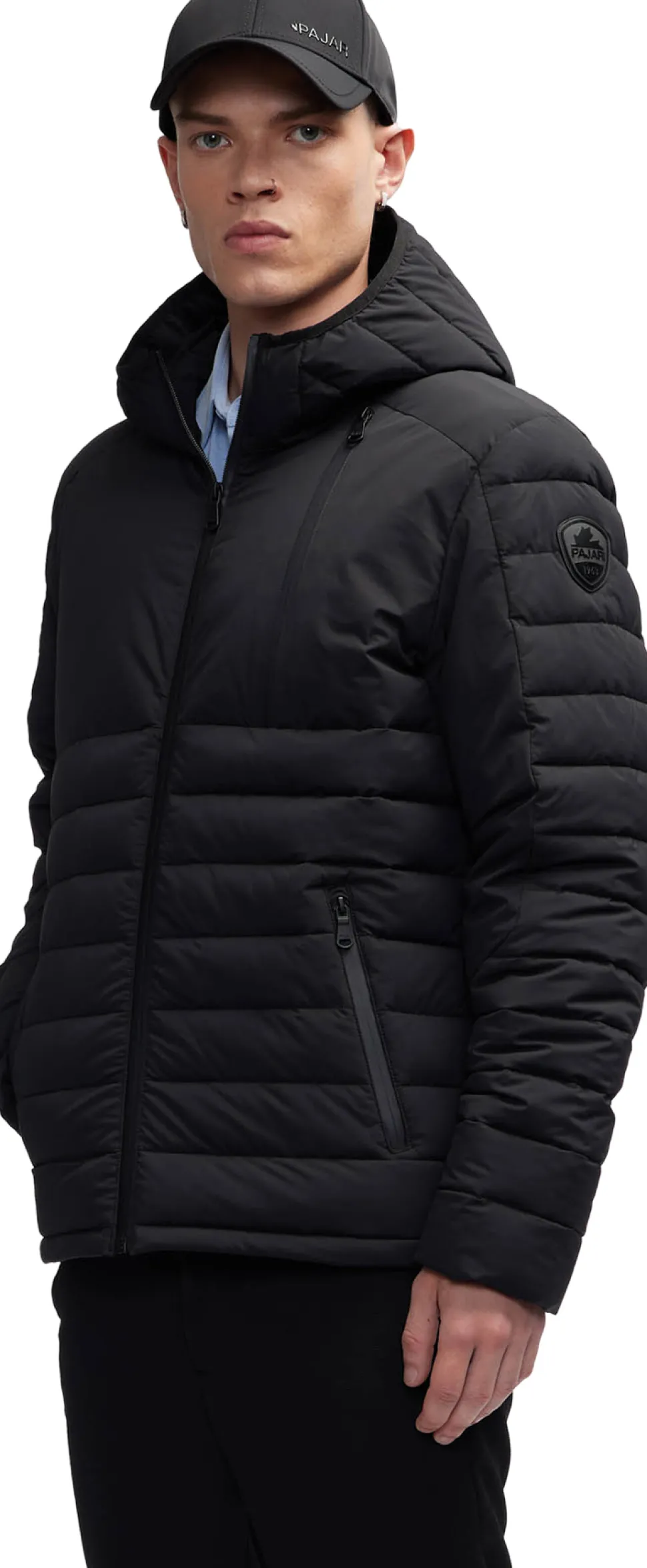 Henrik Lightweight Stretch Puffer Jacket with Fixed Hood - Men's