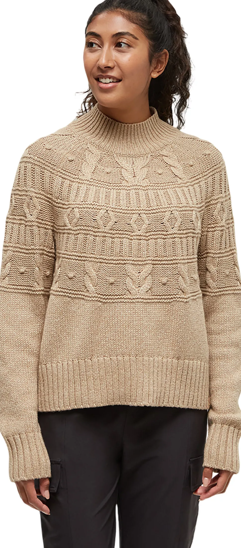 Highline Pom Mock Neck Sweater - Women's
