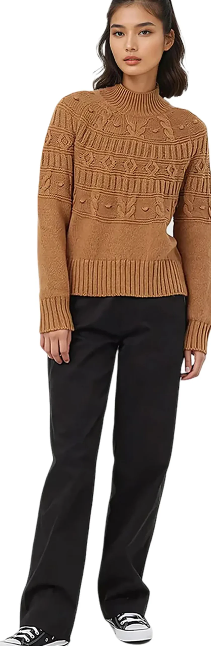 Highline Pom Mock Neck Sweater - Women's