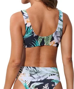 High-Waist Swim Bottom with Front Knot - Women's
