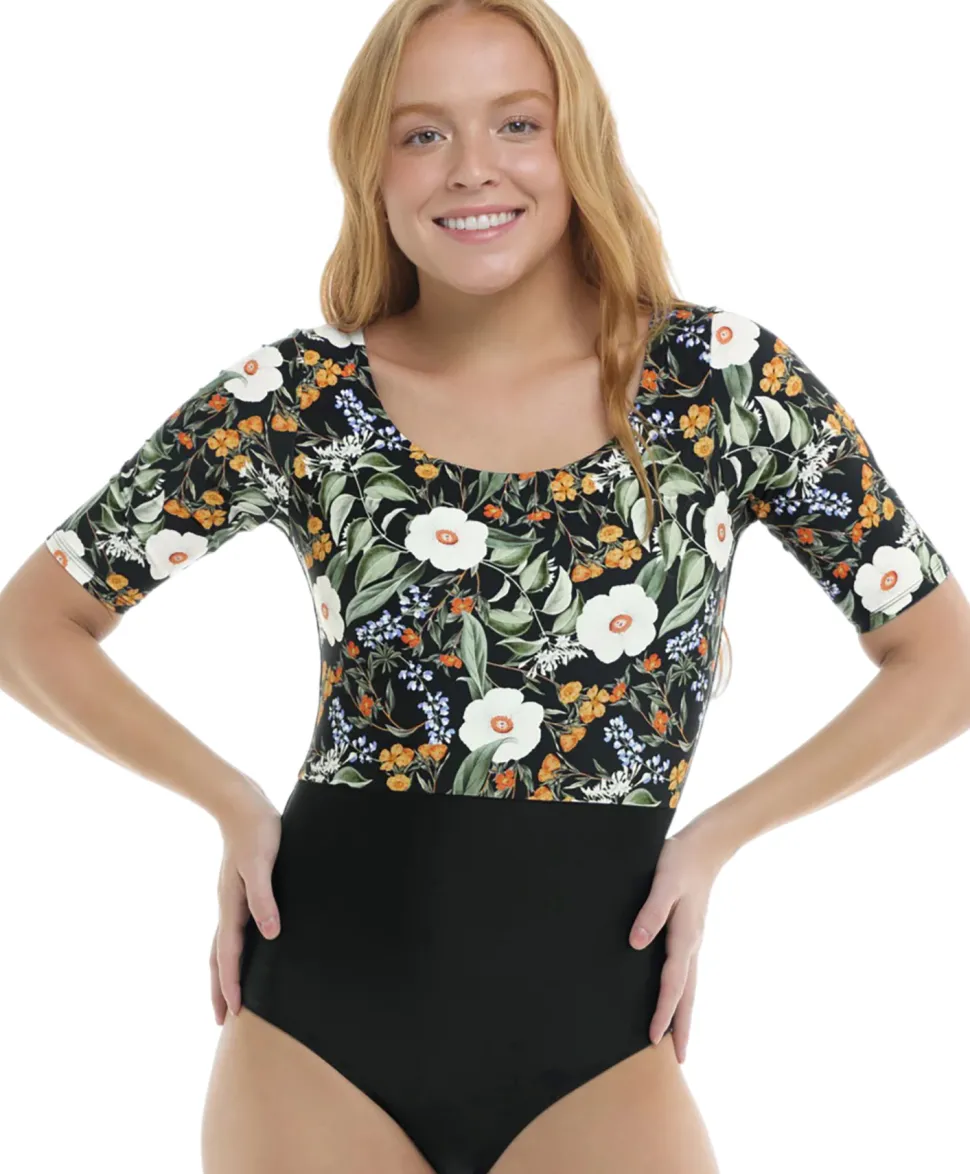 Inflorescence Kat Short Sleeve One-Piece Swimsuit - Women's