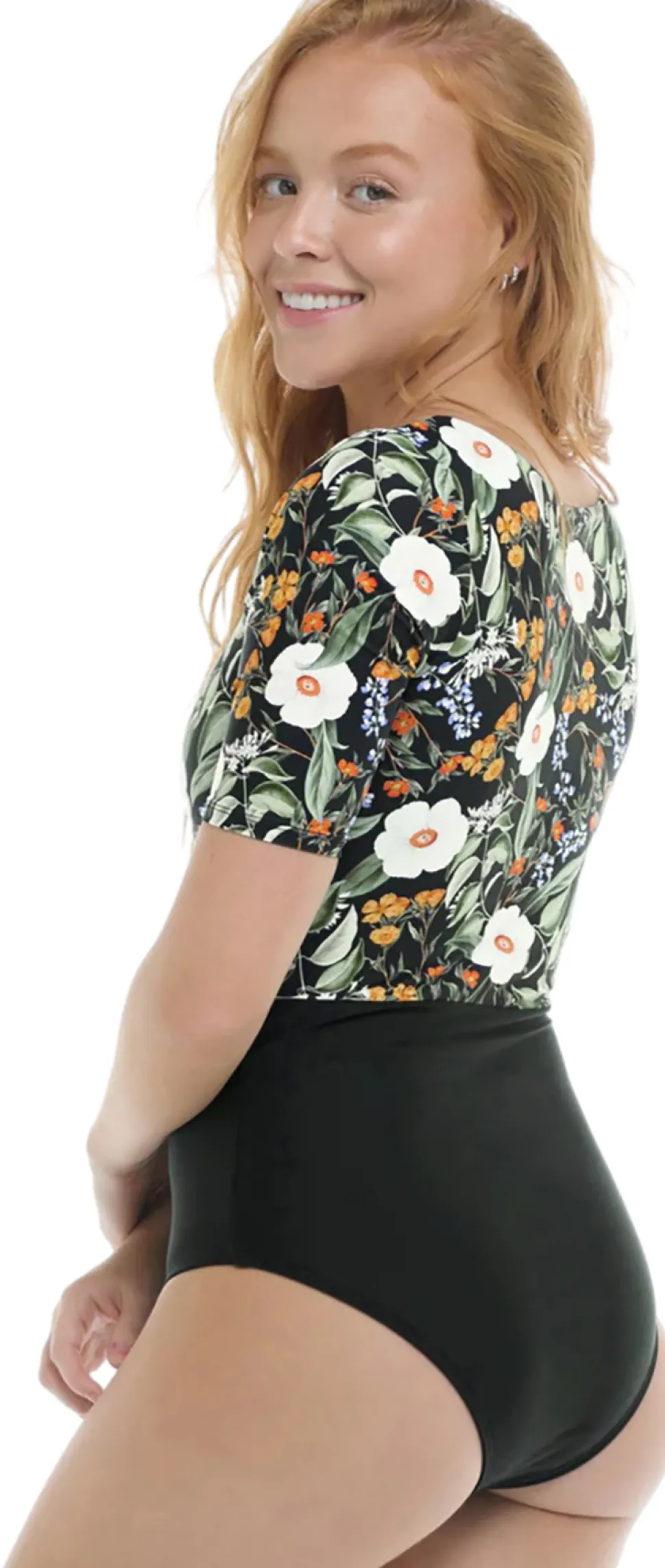 Inflorescence Kat Short Sleeve One-Piece Swimsuit - Women's