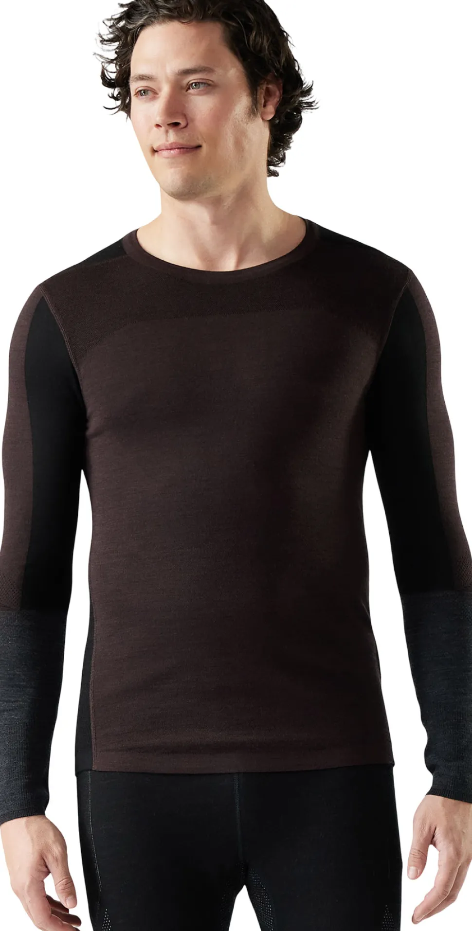 Intraknit Thermal Merino Crew Neck Colorblock Base Layer Top - Men's