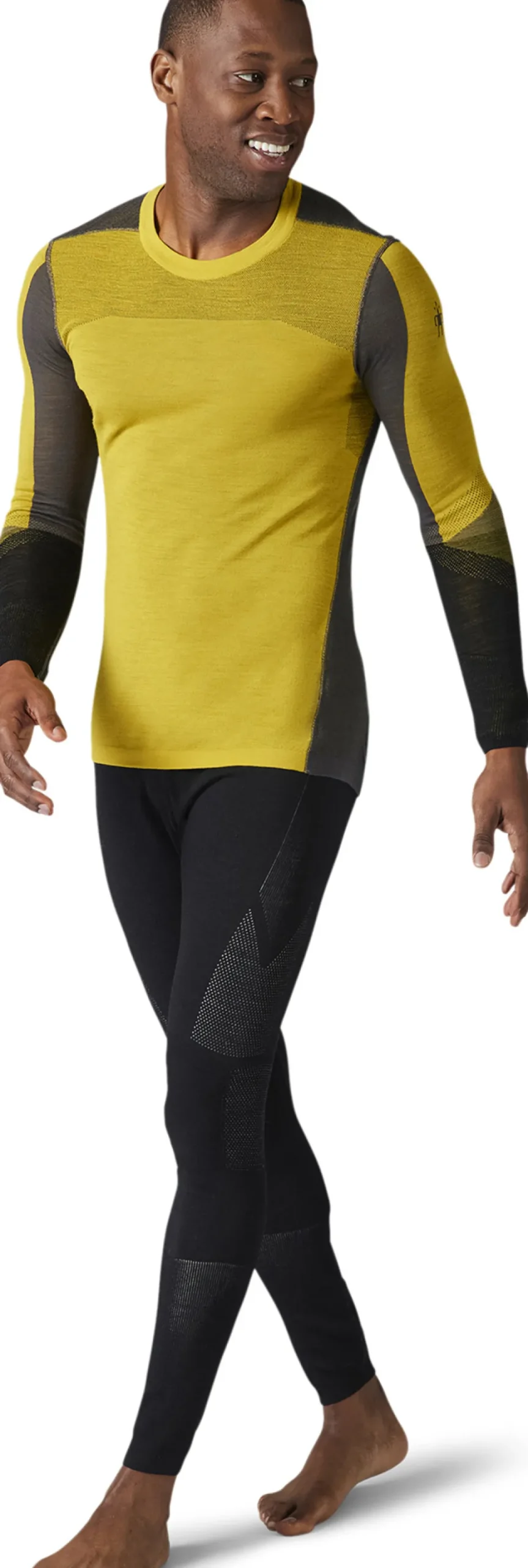 Intraknit Thermal Merino Crew Neck Colorblock Base Layer Top - Men's