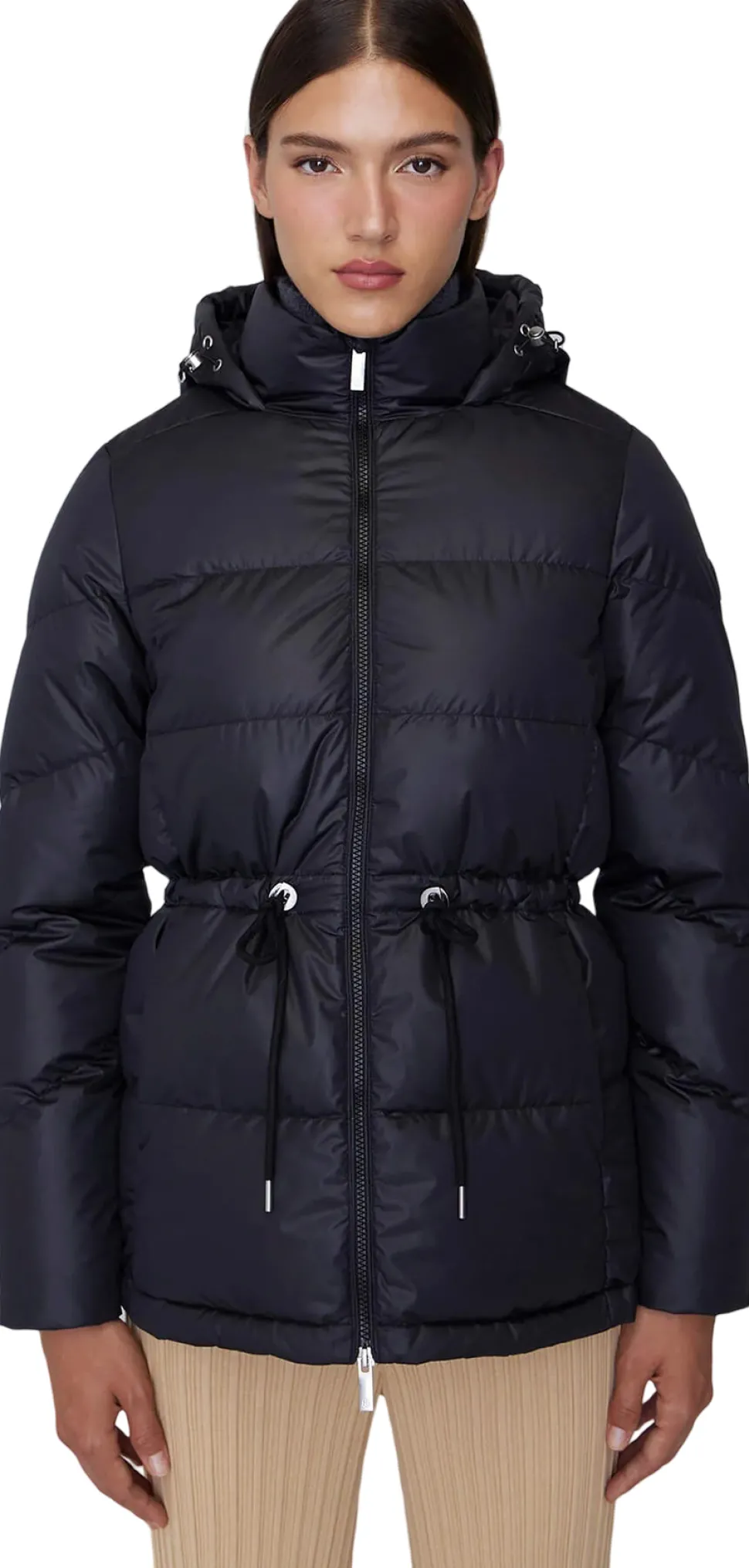 Isabela Lightweight Hooded Waisted Down Jacket - Women's
