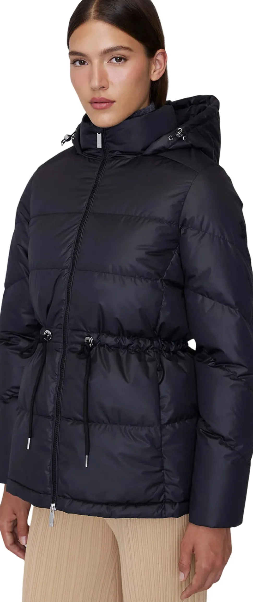 Isabela Lightweight Hooded Waisted Down Jacket - Women's