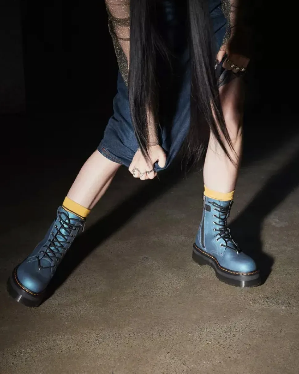 Jadon II Hardware Pull Up Leather Platform Boots - Unisex