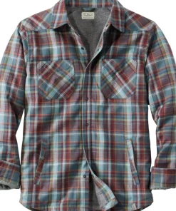 Katahdin Performance Hi-Pile Fleece-Lined Plaid Flannel Shirt Jacket - Men's