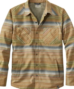 Katahdin Performance Hi-Pile Fleece-Lined Plaid Flannel Shirt Jacket - Men's