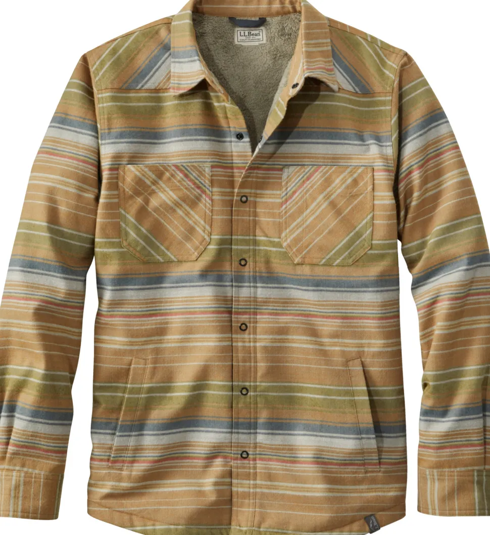 Katahdin Performance Hi-Pile Fleece-Lined Plaid Flannel Shirt Jacket - Men's