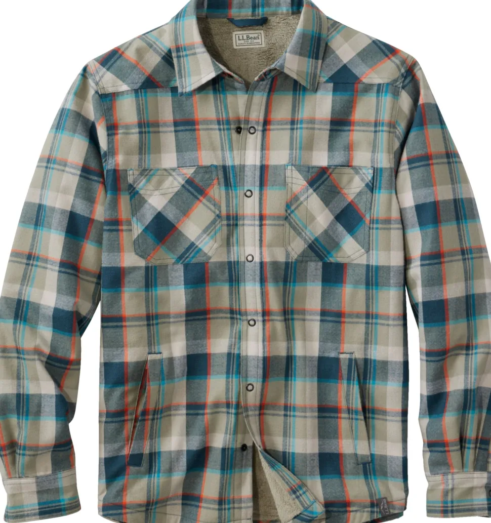 Katahdin Performance Hi-Pile Fleece-Lined Plaid Flannel Shirt Jacket - Men's