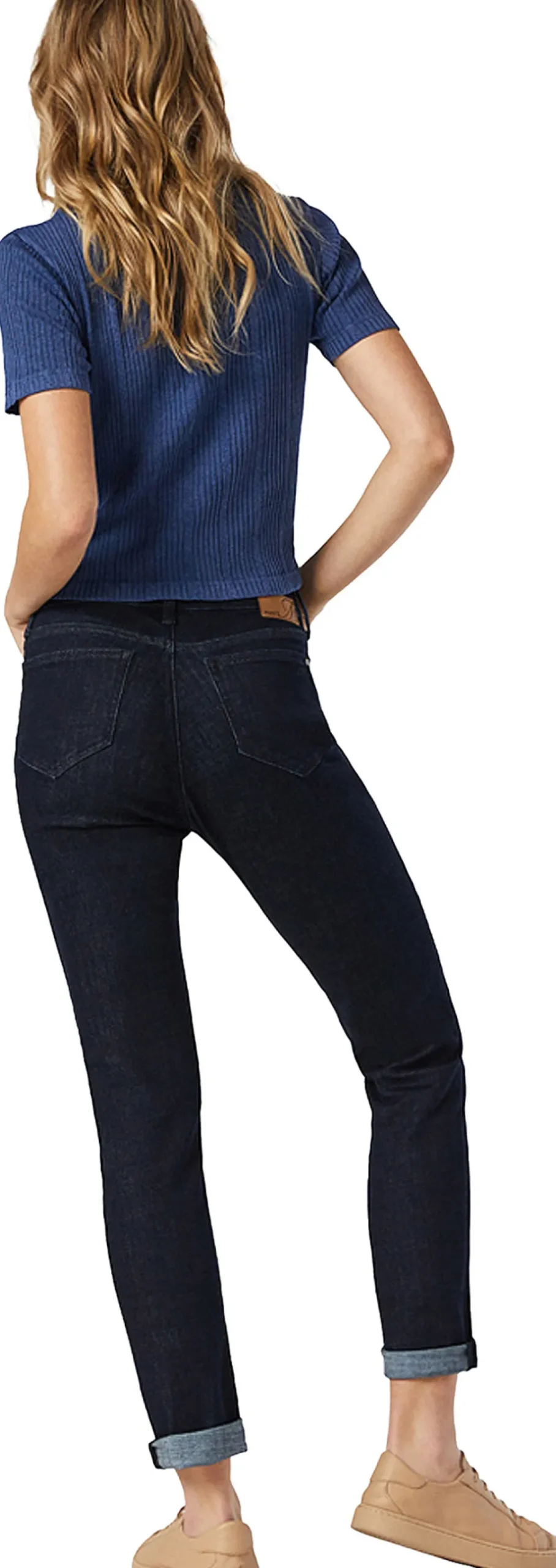 Kathleen Solid Rinse Feather Blue Denim Jeans - Women's