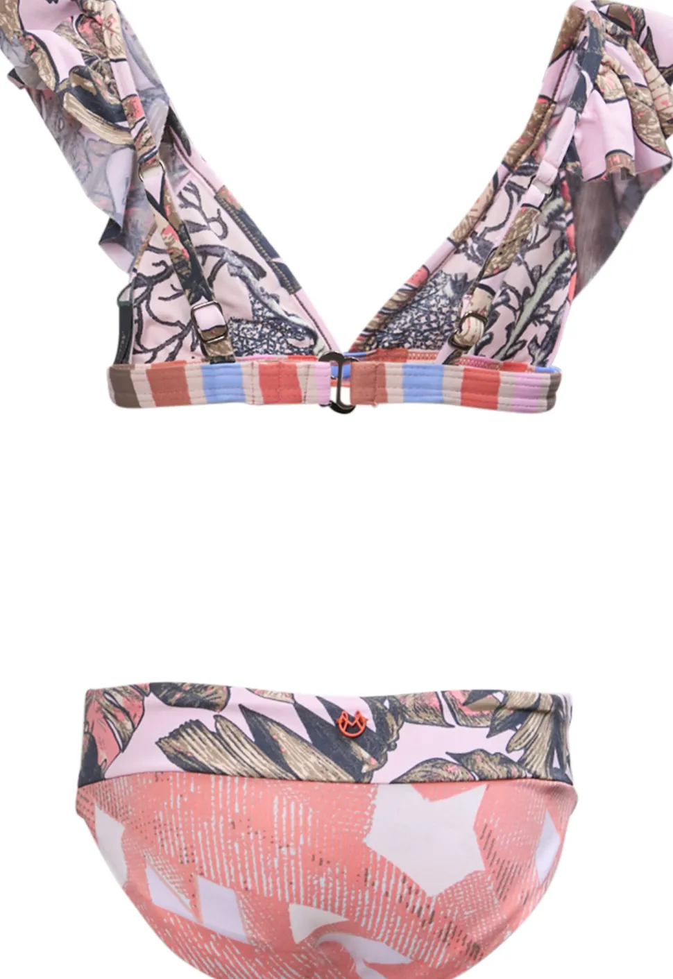 Laranja Frills Bikini Set - Girls
