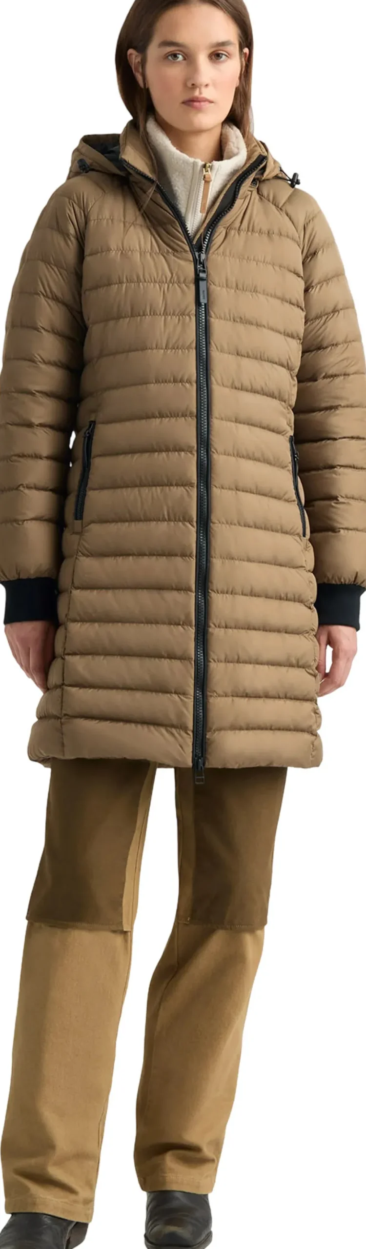 Lawrence Insulated Mid-Thigh Length Down Coat - Women's