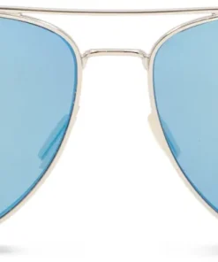 Layback Sunglasses - Silver - ChromaPop Polarized Blue Mirror Lens - Unisex