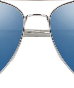 Layback Sunglasses - Silver - ChromaPop Polarized Blue Mirror Lens - Unisex