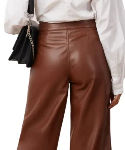Lily High Rise Wide Leg Vegan Leather Pant - Women's