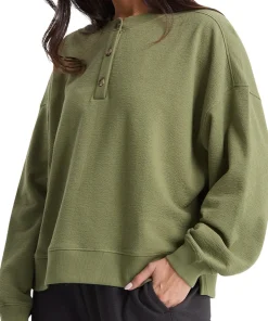 Lived In Fleece Henley Shirt - Women's