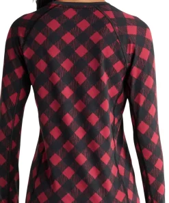 L.L.Bean Midweight Printed Long Sleeve Crew Neck Base Layer Top - Women's