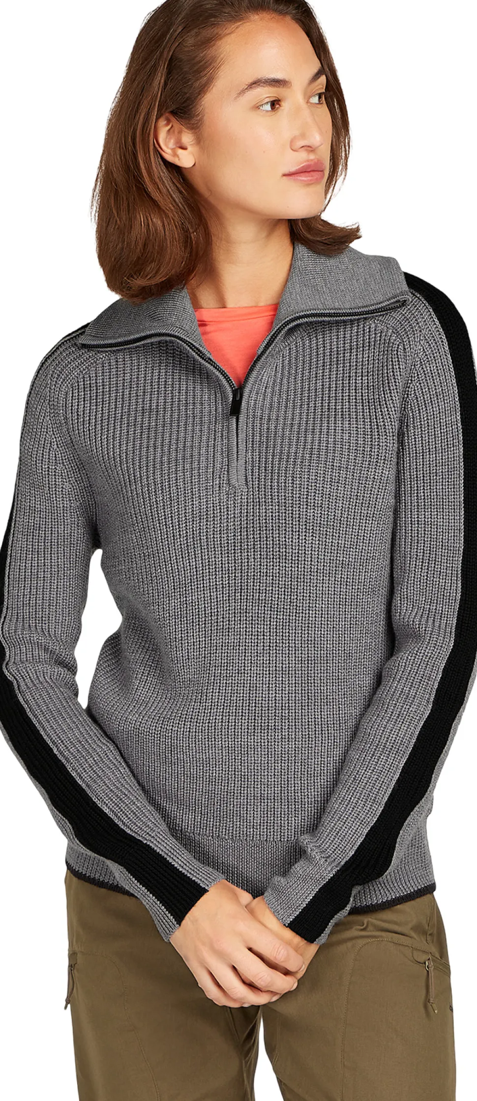 Lodge Merino Long Sleeve Half-Zip Sweater - Women's