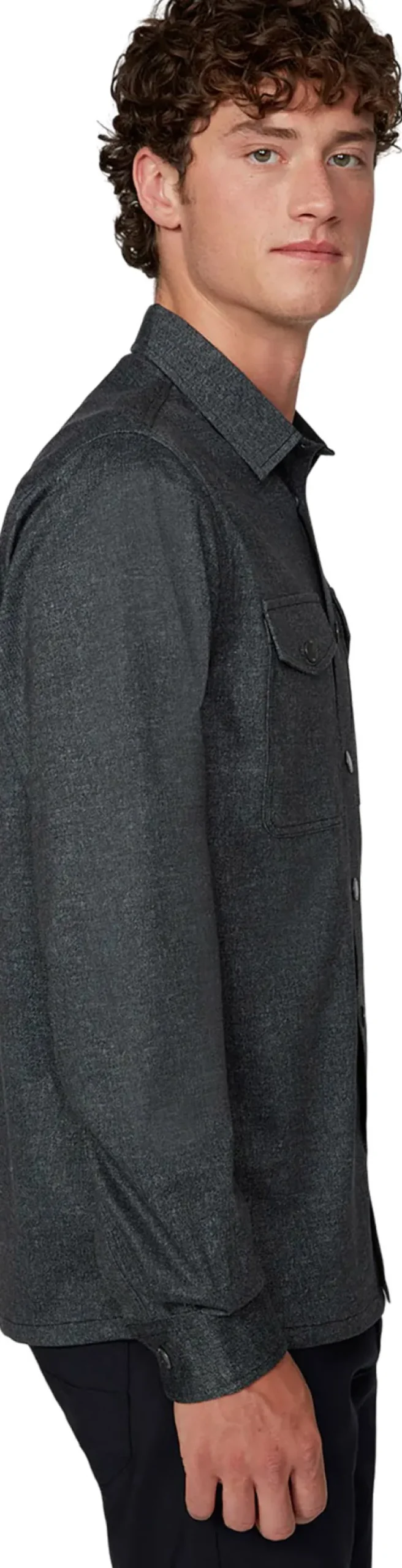 Long Sleeve Knit Flannel Shirt - Men's