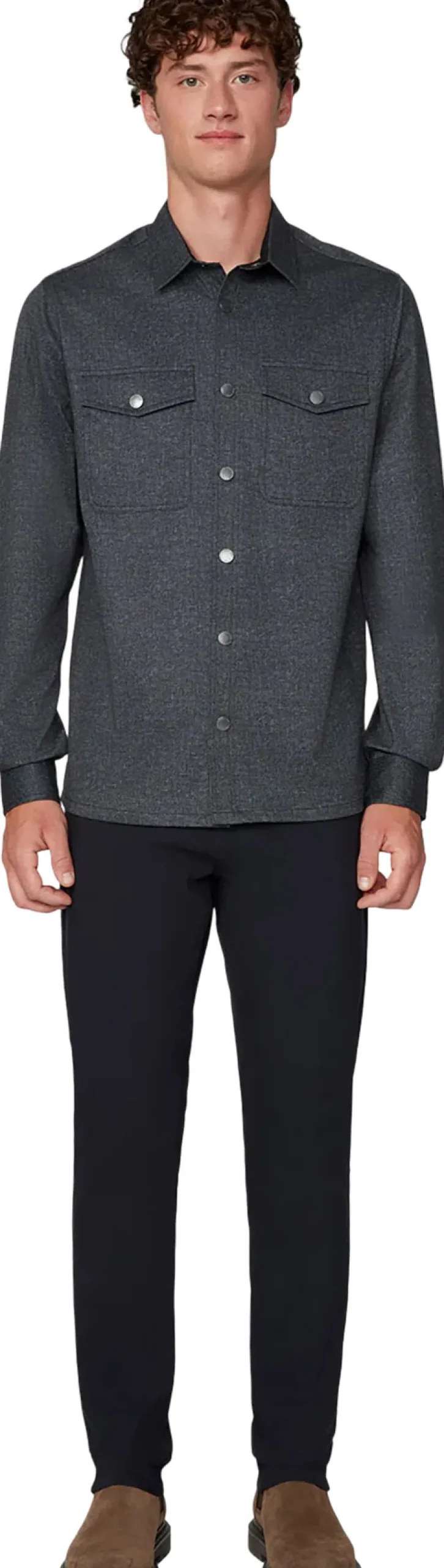 Long Sleeve Knit Flannel Shirt - Men's