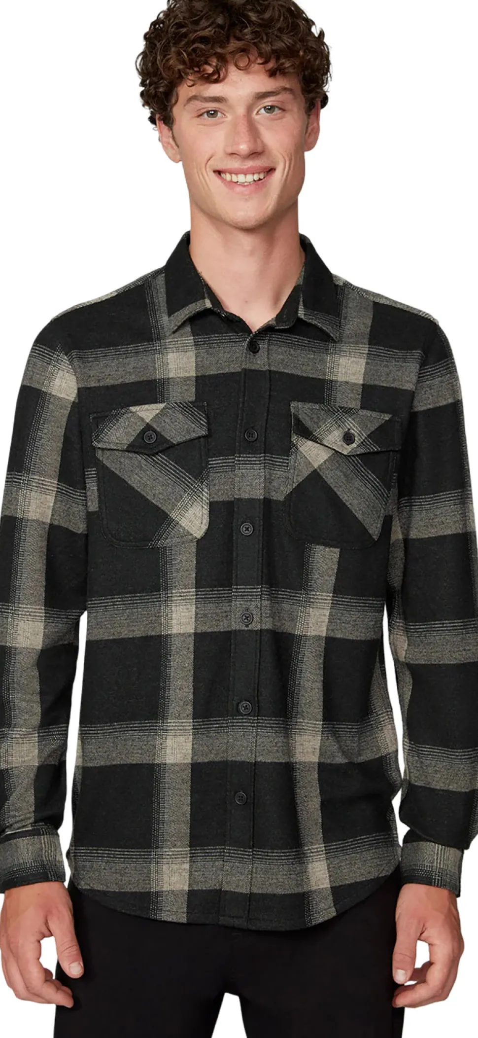 Long Sleeve Knit Flannel Shirt - Men's