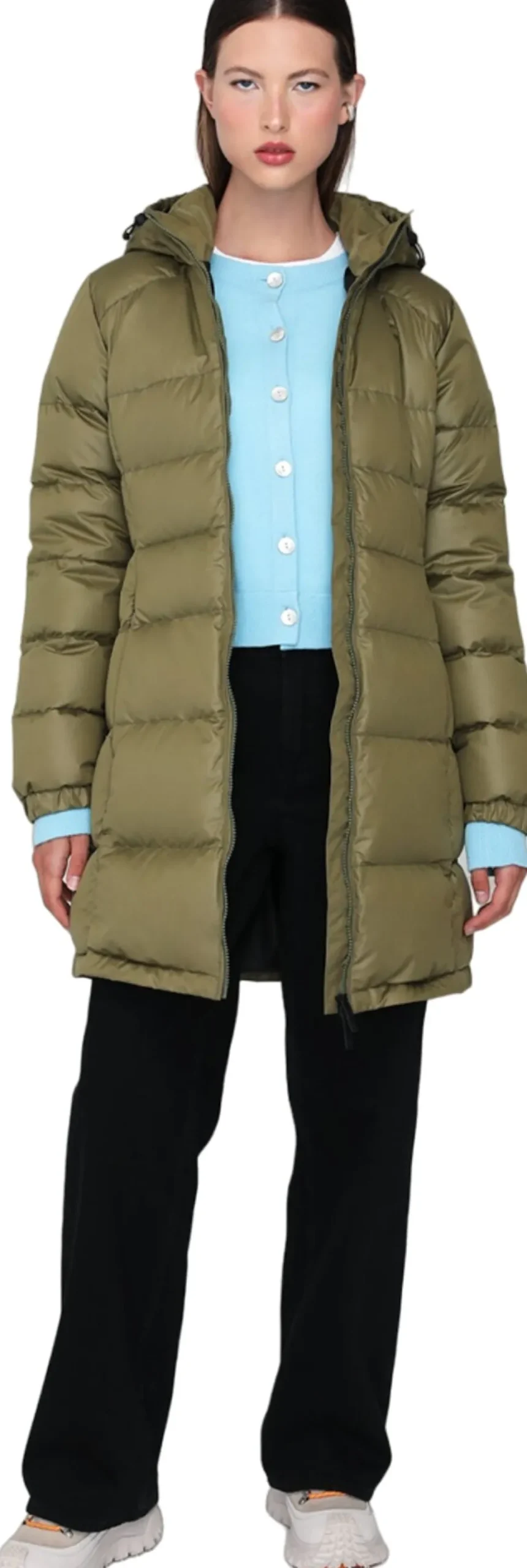 Lucia Hooded Down Puffer Jacket - Fitted - Women's