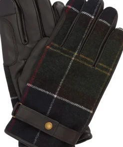 Newbrough Tartan Leather Gloves - Men's
