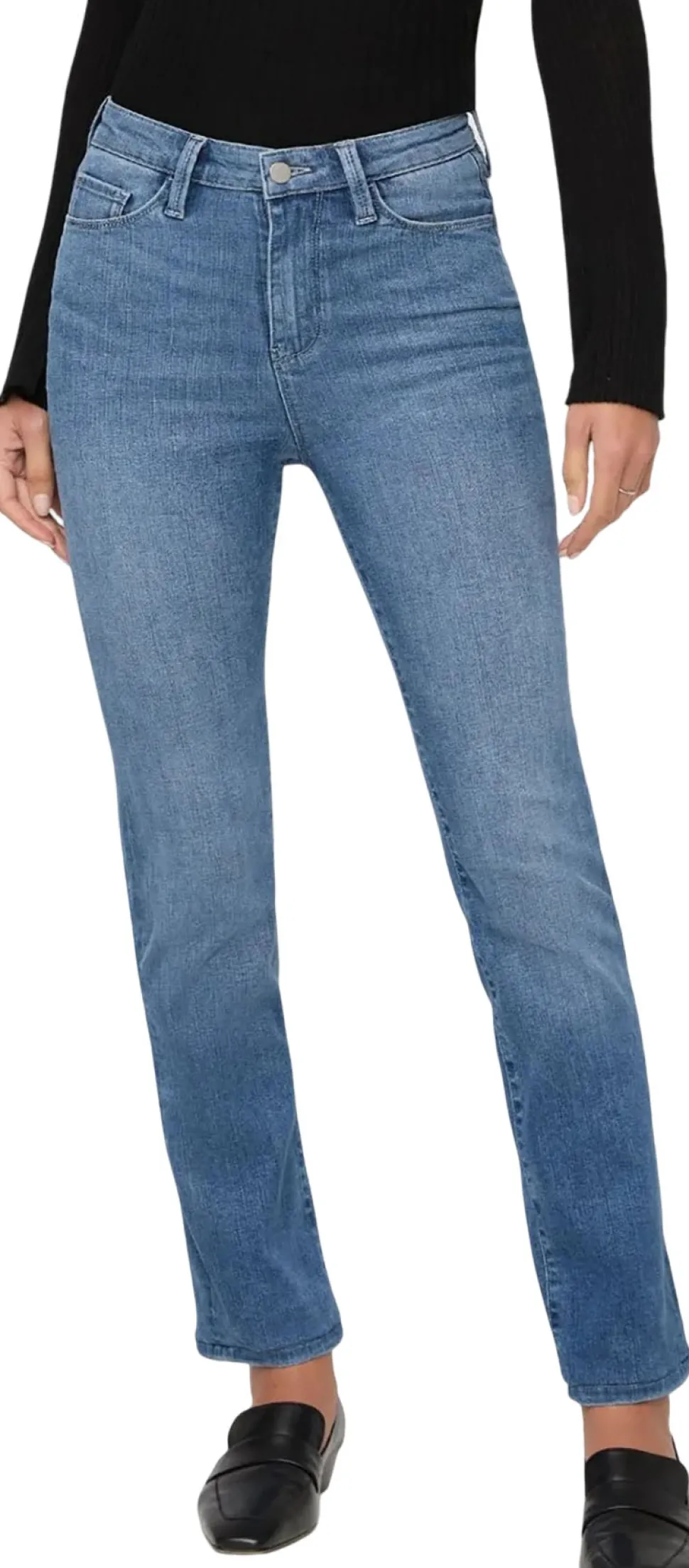 No Sweat Denim High Rise Slim Straight Jeans - Women's