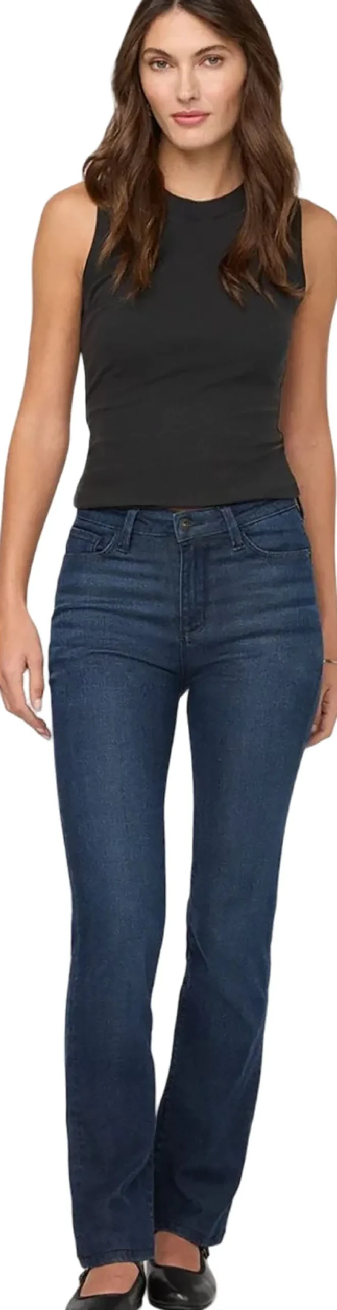No Sweat Denim High Rise Slim Straight Jeans - Women's