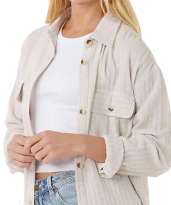 Oceanic Textured Shacket - Women's