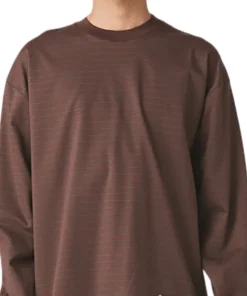 Organic Cotton Mercerized Border Long Sleeve T-Shirt - Men's