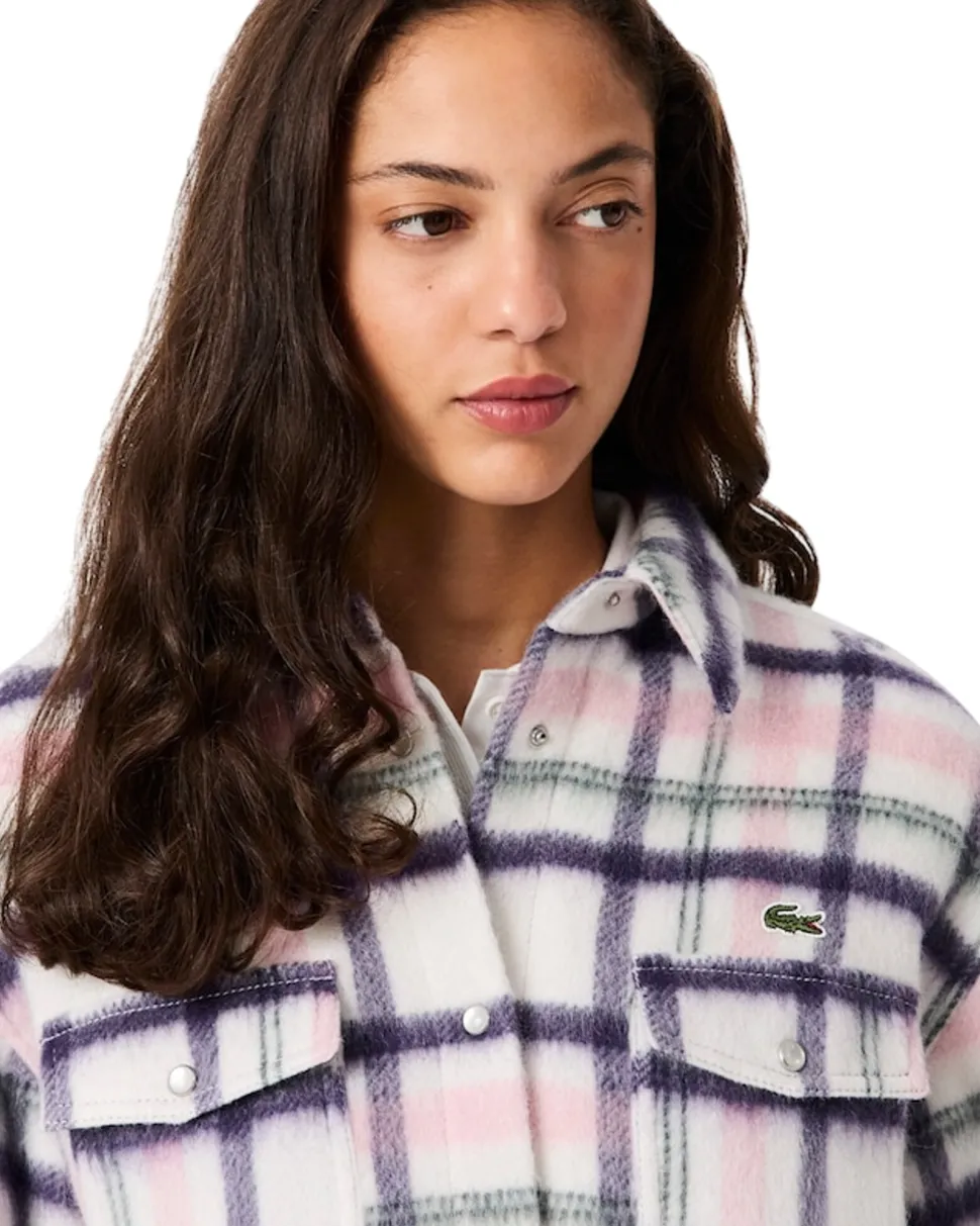 Oversized Quilted Wool Overshirt - Women's