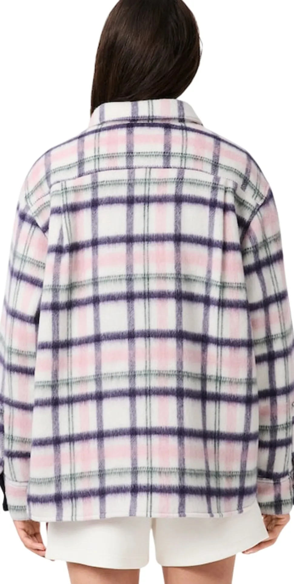 Oversized Quilted Wool Overshirt - Women's