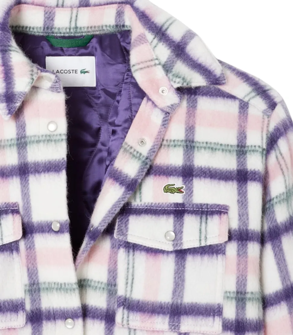 Oversized Quilted Wool Overshirt - Women's