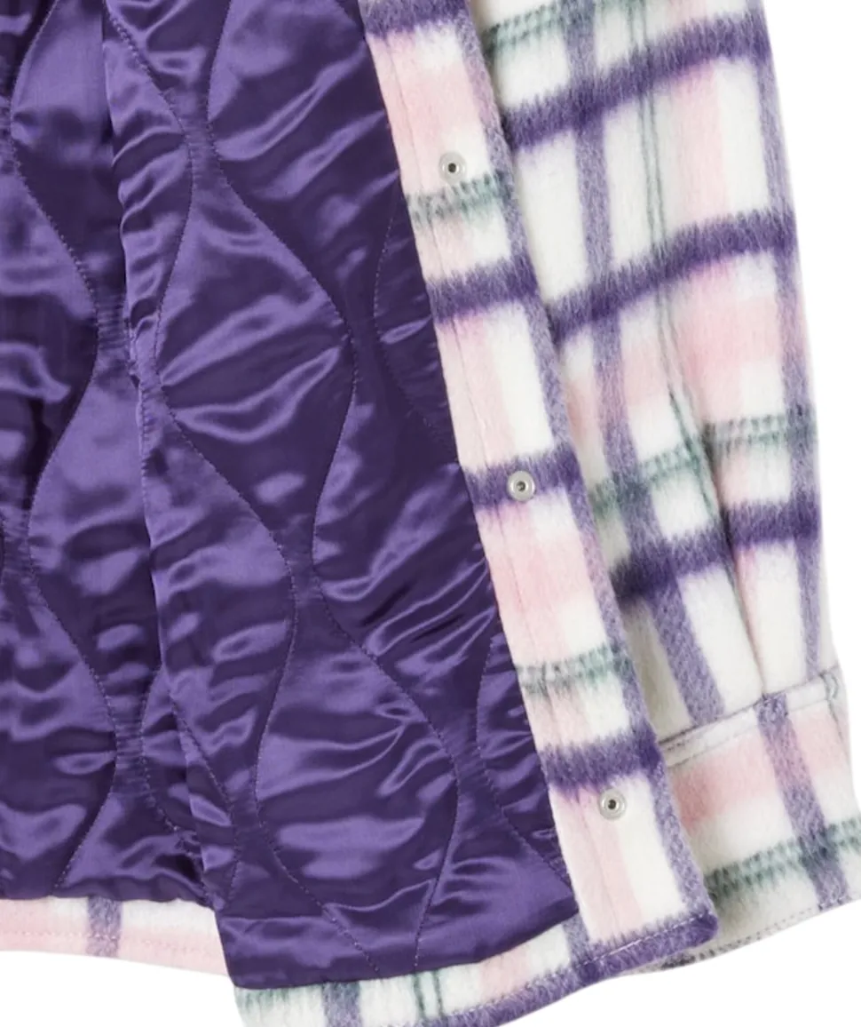 Oversized Quilted Wool Overshirt - Women's