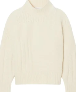 Patchwork Effect High-Neck Wool Sweater - Women's