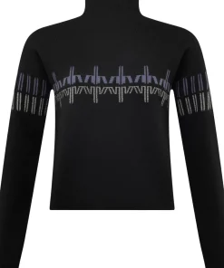 Patterned Turtleneck Sweater - Women's
