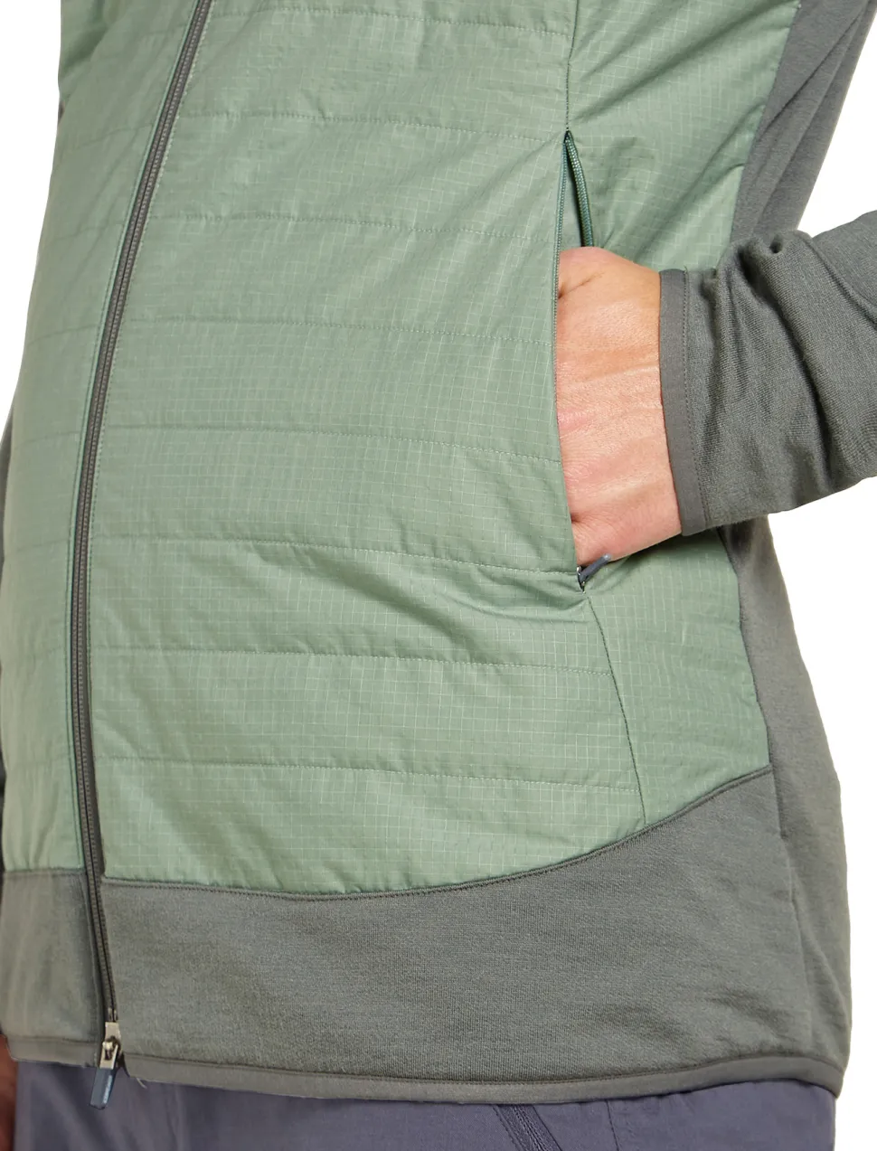 Quantum Merino Blend Hybrid Long Sleeve Zip Hoodie - Men's