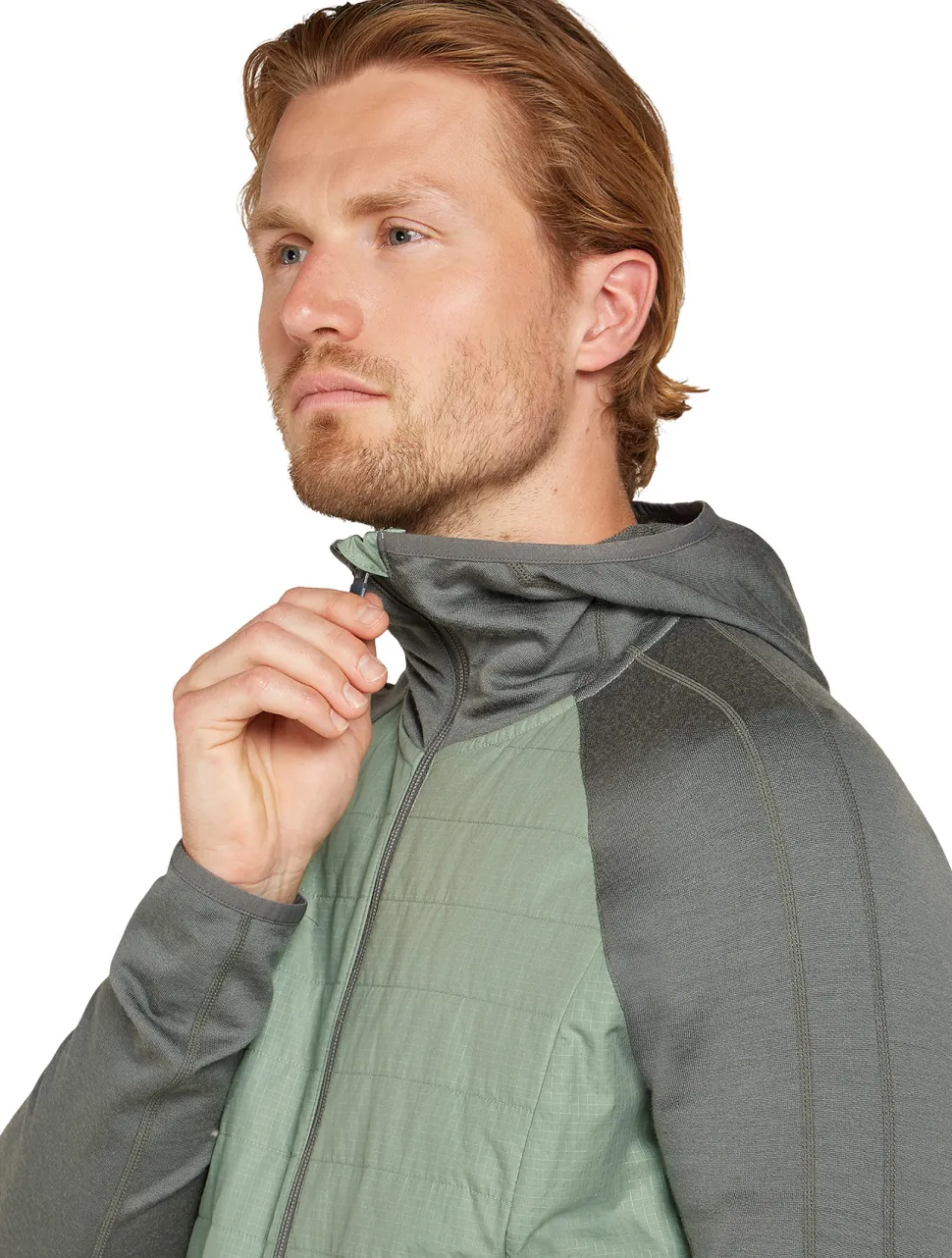 Quantum Merino Blend Hybrid Long Sleeve Zip Hoodie - Men's