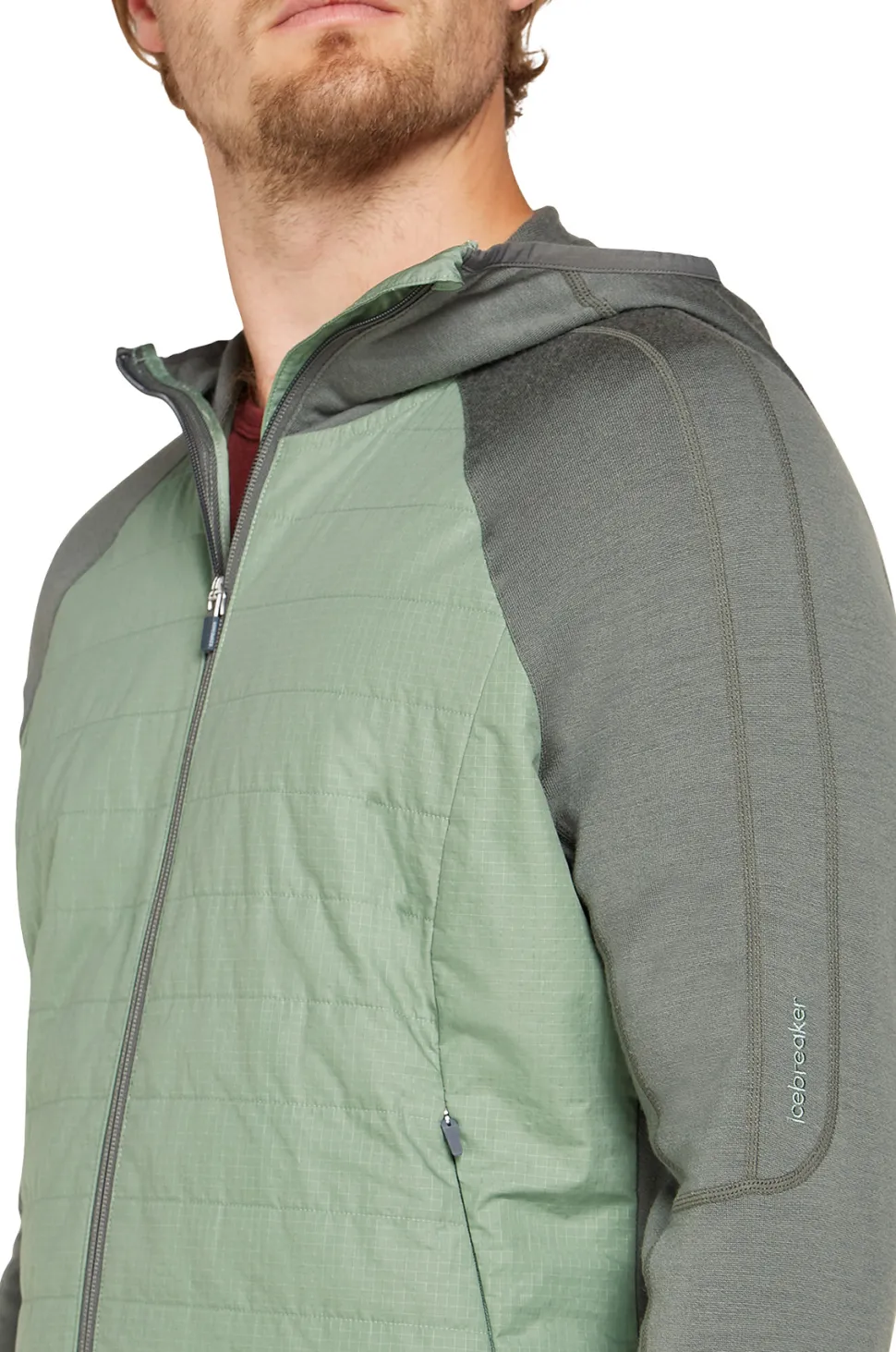Quantum Merino Blend Hybrid Long Sleeve Zip Hoodie - Men's