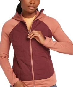 Quantum Merino Blend Hybrid Long Sleeve Zip Hoodie - Women's